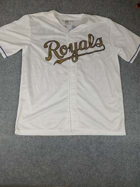 BDA Kansas City Royals White Baseball Jersey Size XL